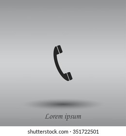 Telephone receiver vector icon