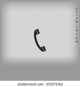 Telephone receiver vector icon