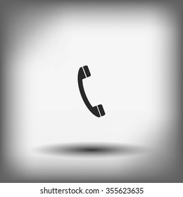 Telephone receiver vector icon