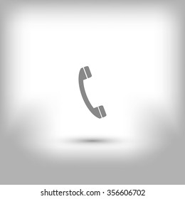 Telephone receiver vector icon