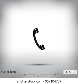 Telephone receiver vector icon