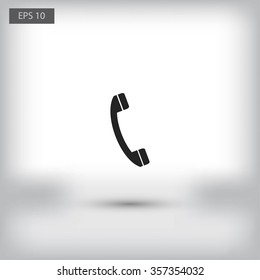 Telephone receiver vector icon