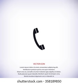 Telephone receiver vector icon