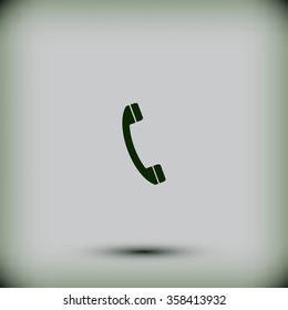 Telephone receiver vector icon