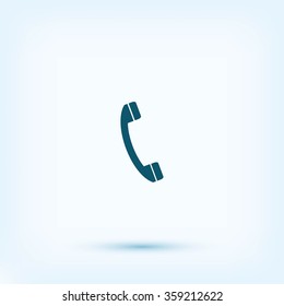 Telephone receiver vector icon