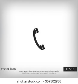 Telephone receiver vector icon