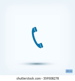 Telephone receiver vector icon