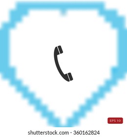 Telephone receiver vector icon