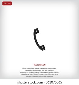 Telephone receiver vector icon