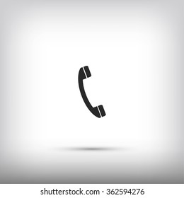 Telephone receiver vector icon