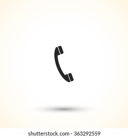 Telephone receiver vector icon