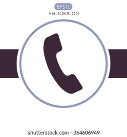 Telephone receiver vector icon.