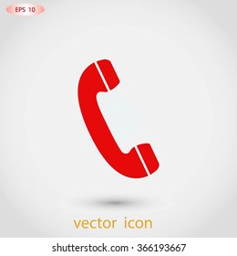 Telephone receiver vector icon