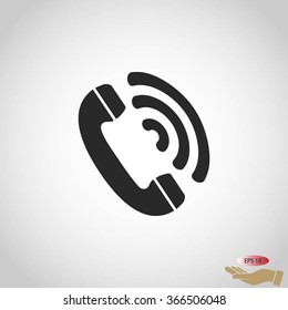 Telephone receiver vector icon