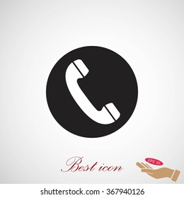 Telephone receiver vector icon