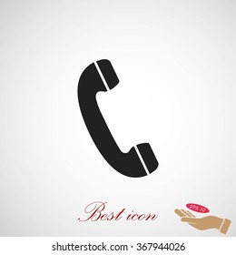Telephone receiver vector icon