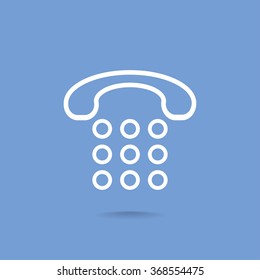 Telephone receiver vector icon