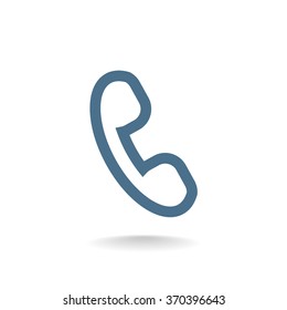 Telephone receiver vector icon