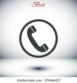 Telephone receiver vector icon