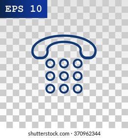 Telephone receiver vector icon