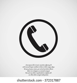 Telephone receiver vector icon
