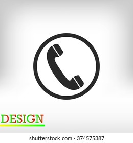 Telephone receiver vector icon
