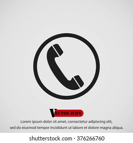 Telephone receiver vector icon