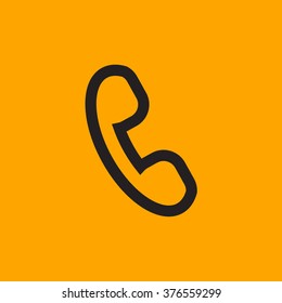 Telephone receiver vector icon