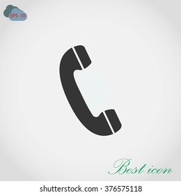 Telephone receiver vector icon