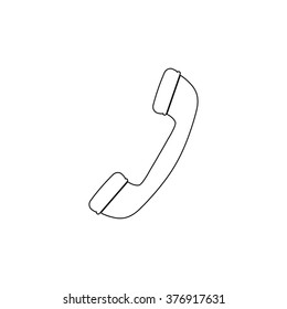Telephone receiver  - vector icon