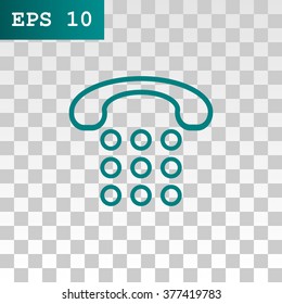 Telephone receiver vector icon