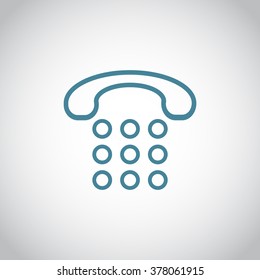 Telephone receiver vector icon