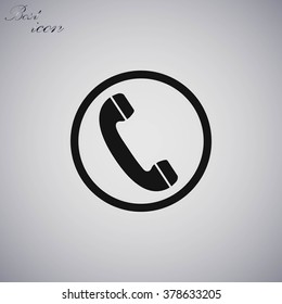 Telephone receiver vector icon