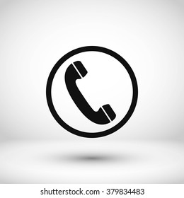 Telephone receiver vector icon