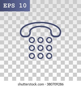 Telephone receiver vector icon