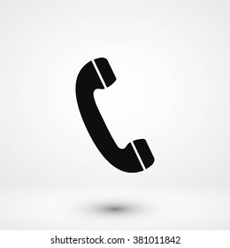 Telephone receiver vector icon