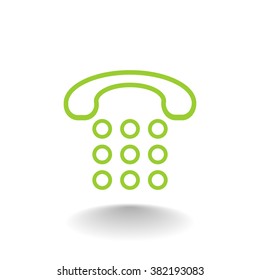 Telephone receiver vector icon