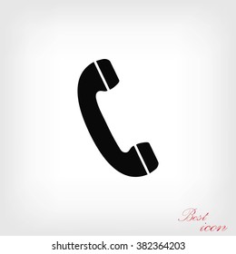 Telephone receiver vector icon