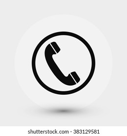 Telephone receiver vector icon