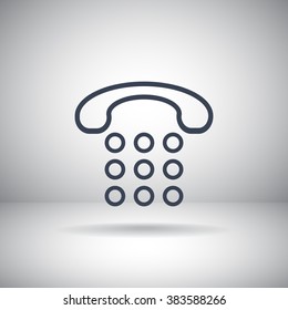 Telephone receiver vector icon