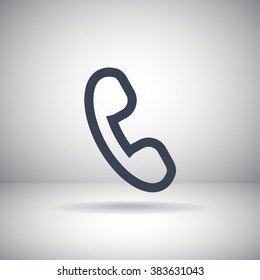 Telephone receiver vector icon