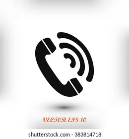 Telephone receiver vector icon