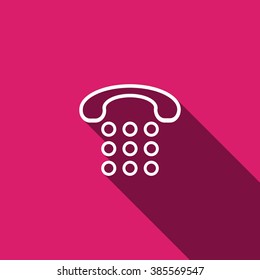 Telephone receiver vector icon