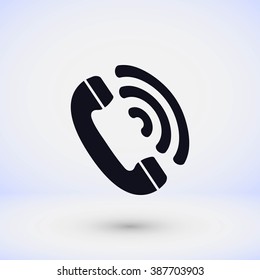 Telephone receiver vector icon