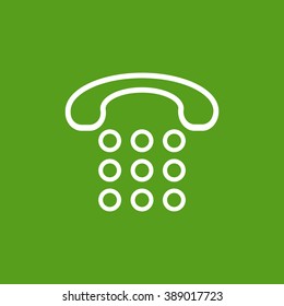 Telephone receiver vector icon