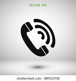Telephone receiver vector icon