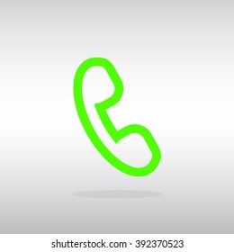 Telephone receiver vector icon