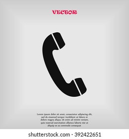 Telephone receiver vector icon