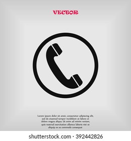 Telephone receiver vector icon