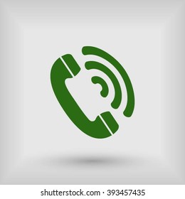 Telephone receiver vector icon